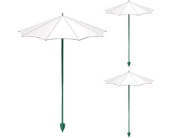 Plantenparasol - 26.5 cm - Zonwerend doek geschikt voor terrassen - balkons en tuinen - Lichtdoorlatend en ademend - Beschermt planten tegen overmatig zonlicht -3 Stuks