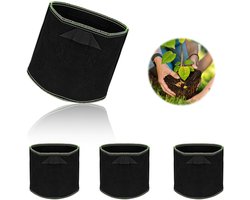 Plantenpot, bloemenpot, diameter 25 × hoogte 22 cm, stoffen potten, voor planten, groenten, tomaten, bloemen