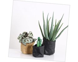 Plantenpot Kraft Papieren Zakken - Opbergtas Bloempot - Planten Decoreren - Wasbaar en Flexibel