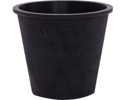 Plantenpotten  ø 11cm - hoogte 10cm - Rubber - Zwart - 6 Stuks - Zwart