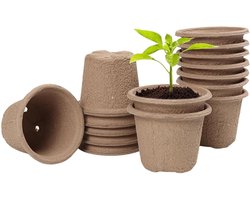 Plantenpotten - Papieren potten Zaailing potten - Planten Kweken - Gerecyclede pulp constructie - 50 stuks - Meerkleurig