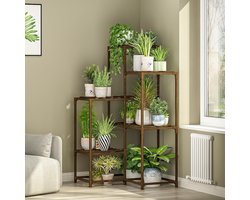 Plantenrek Hoek Plantenstandaard Binnen en Buiten - 7-Laags Plantenrek voor Woonkamer, Patio, Balkon, Tuin - Meerdere Plantenhouder voor Binnen en Buiten