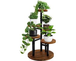 Plantenrek meerdere verdiepingen - houten metalen bloemenstandaard - bloemenrek binnen voor woonkamer balkon - tuin - plantentrap bloemenbank