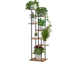 Plantenrek met 7 niveaus - binnen en buiten gebruik - hout en metaal