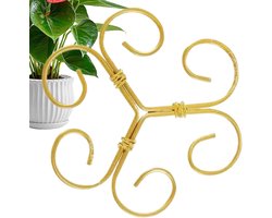 Plantenrek - plantenrek binnen - plantenrek buiten - planten rek - 2 stuks - plantenrekken binnen - plantenrekken - plantenrekken voor buiten - Plantenondersteuning - planten ondersteuning - Goud