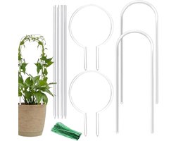 Plantenrek voor Klimplanten - Klimplant Steun - Planten Ondersteunen - Gebogen Klimstructuur - 40 cm - Transparant