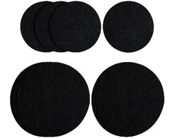 Plantenschalen voor binnen: 15-delige set ronde vilten plantenmatten — Omkeerbare stoffen onderzetters, absorberende & lekvrije potonderleggers — Diameters: 10 cm, 15 cm, 20 cm