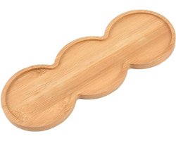 Plantenschotel voor Succulente Potten en Bloempotten - Houder Afwateringsbak - Ronde Bamboe Lade 22,5 x 8,5 cm - Hout Zout Pepermolen - Geschikt voor Keuken Tuin Binnen Buiten - Thuis Keuken Tuin Binnen Buiten