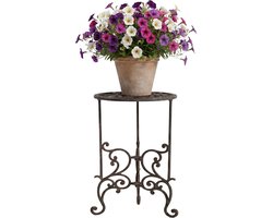 Plantenstandaard - 1 plank - 49,5xØ27,5 cm - bruin
