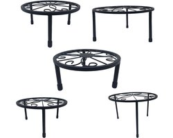 Plantenstandaard - 5-delig - staal - zwart