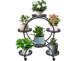 Plantenstandaard 6 Potten Metalen Plantenrek Bloemenstandaard Plantenbak Voor Woonkamer Balkon Tuin