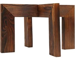 Plantenstandaard Bamboe - Houten standaard - Binnen planten - Minimalistisch Scandinavisch - 30 x 18 cm - Bruin
