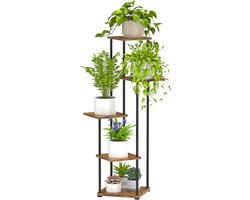 Plantenstandaard binnen, 5-laags hoge plantenstandaards plantenplank binnen en buiten opruiming, hoekdisplayrek, bloempothouder, metalen bloemenplanken voor meerdere planten