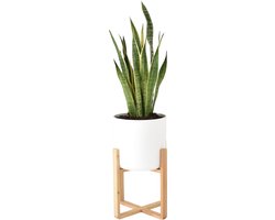 Plantenstandaard binnen hout 40cm bamboe - medium height - nordic design - woningaccessoires - woondecoratie