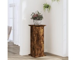 Plantenstandaard - Bloemenrek - Planten Presenteren - Stabiel Hout Materiaal - 33 x 80 cm - Rokerig Eiken
