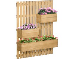 Plantenstandaard - Bloemenstandaard - Plantenzuil - Plantenrek - Bloembakken voor buiten - Hout