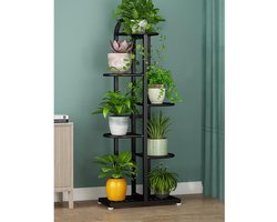 Plantenstandaard - Bloempothouder Rek - Planten Presenteren - Meerlaags Ontwerp - 457 x 218 x 1158 cm - Zwart