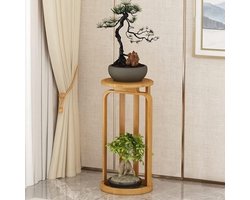 Plantenstandaard Hout - Bloemen standaard Planten rek - Planten decoreren - Gelaagd verticaal ontwerp