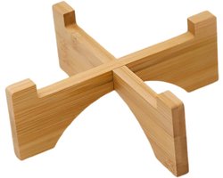 Plantenstandaard Hout - Bloemenplankje - Ruimtebesparend Decoreren - Natuurlijk Materiaal - 11.2 cm - Lichtbruin