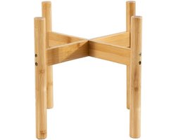 Plantenstandaard Hout - Bloemenrek - Decoratie Binnen - Natuurlijk Materiaal - 27.8 cm - Bruin