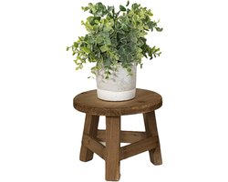 Plantenstandaard Hout - Bloempot Tafel - Planten Presenteren - Versterkt Ontwerp - 178 x 178 x 15 cm - Bruin