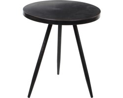 Plantenstandaard Kent rond metaal zwart 35 x 40 cm - Home Deco Plantentafels