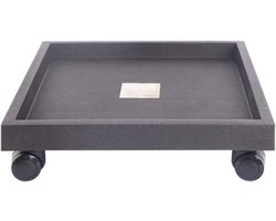 Plantenstandaard met Wielen - Bloempot Trolley - Planten Verplaatsen - Hars Materiaal - 50cm - Bruin