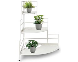 Plantenstandaard Metaal Beige Hoek 84 cm - Plantenrek voor Bloempotten