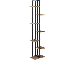 Plantenstandaard Somero 150x34x21cm zwart en walnootkleurig