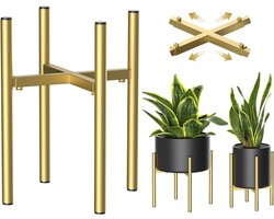 Plantenstandaard - Verstelbaar voor 8-12" Plantenpot (niet inbegrepen) Mid Eeuw Stabiele & Stijlvolle Indoor Display Plantenpot Stand voor Indoor & Outdoor Plant Decoratie
