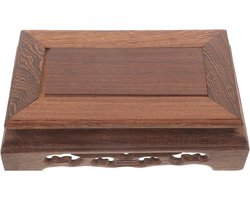 Plantenstandaard Voetstuk - Bloempot Houder - Binnen Decoratie - Stevig Houten Materiaal - 19 x 12 cm - Multikleur