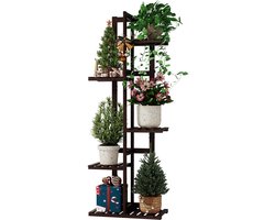 Plantenstandaard voor binnen - 5 niveaus - bamboe - multifunctioneel