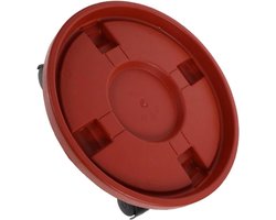 Plantenstandaard Wielen - Bloempot Bak - Planten Verplaatsen - Stabiel Stevig Materiaal - 35.8 cm - Rood