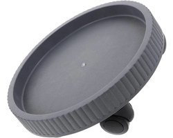 Plantenstandaard Wielen - Bloempot Onderzetter - Planten Verplaatsen - Stevig Duurzaam Materiaal - 30 cm Diameter - Lichtgrijs