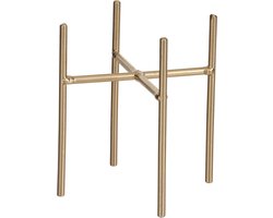 Plantenstandaardje/voet Ascot goud H12 x B10 cm - Plantenstandaard - Woonaccessoires urban jungle