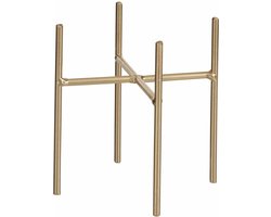 Plantenstandaard/voet Ascot goud 14 x 12 cm - Plantenkrukjes - Woonaccessoires urban jungle