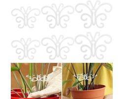 Plantenstengelondersteuning - 6 stuks, Trellis voor Monstera en Klimplanten, Bladhouder voor Binnen en Buiten Planten Verticale Groei (Transparant)