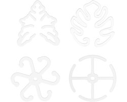 Plantenstengelsteunen Set van 4 - Diverse Stijlen - Voor Binnen en Buiten - Tuinaccessoires - Transparant