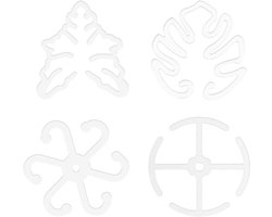 Plantenstengelsteunen Set van 4 - Diverse Stijlen - Voor Binnen en Buiten - Tuinaccessoires - Transparant