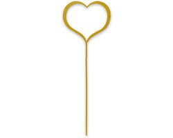 Plantensteun Hart - Bloemen Stekker - Planten Ondersteunen - Middelgrote Stekker - 34 x 12 cm - Geel