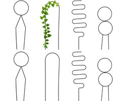 plantensteun klimplanten - 8-delige set - geometrisch - metaal - binnen