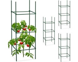 plantensteun set van 4 - 90 cm - klimplanten - metaal - groen