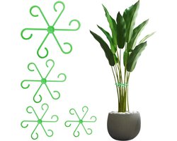 Plantensteunen-Set - 8-Delige Plantenhouders - Verstelbare Plantenklemmen - UV-Bestendig ABS Plastic - Voor Tomaten, Orchideeën En Klimplanten - Binnen- En Buitengebruik - Groen