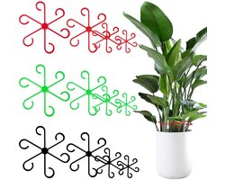 Plantensteunen voor klimplanten - 12 stuks - groen, rood, zwart - stevige ondersteuning