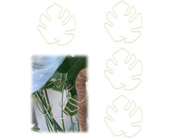 Plantensteunen voor Monstera - Set van 4 stuks (goud)