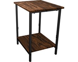 Plantentafel 38 x 30 x 50 cm - Bijzettafel - Plantenrek - Plantenstandaard binnen - Plantenzuil - Bijzettafel hout - Sokkel - Bijzettafeltjes woonkamer - Bijzettafel bank - Bijzettafel zwart - Plantentafeltje hoog binnen -