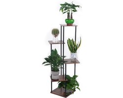 Plantentafel 5 niveaus metalen bloemenplank bloempothouder - voor binnen - woonkamer balkon terras tuin slaapkamer plantentafel