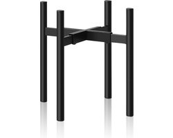 Plantentafel verstelbaar metaal zwart - bloemenstandaard binnen/buiten - verstelbare breedte 22-30 cm plantentafel