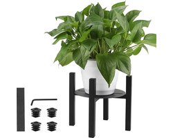 Plantentafel Verstelbare plantenstandaard-bloemenstandaard 21 cm hoog-metaal-bloemenkruk plantenkruk-dienblad 24-36 cm diameter bloempot plantentafel