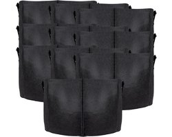 Plantenzakken Fleece - Kweekzakken Potten - Planten Kweken - Met Draaghengsels - 113 Liter 60x40cm - Grijs